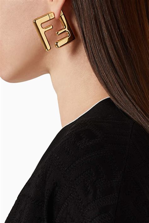 fendi ear muff|Women's Designer Earrings & Brooches .